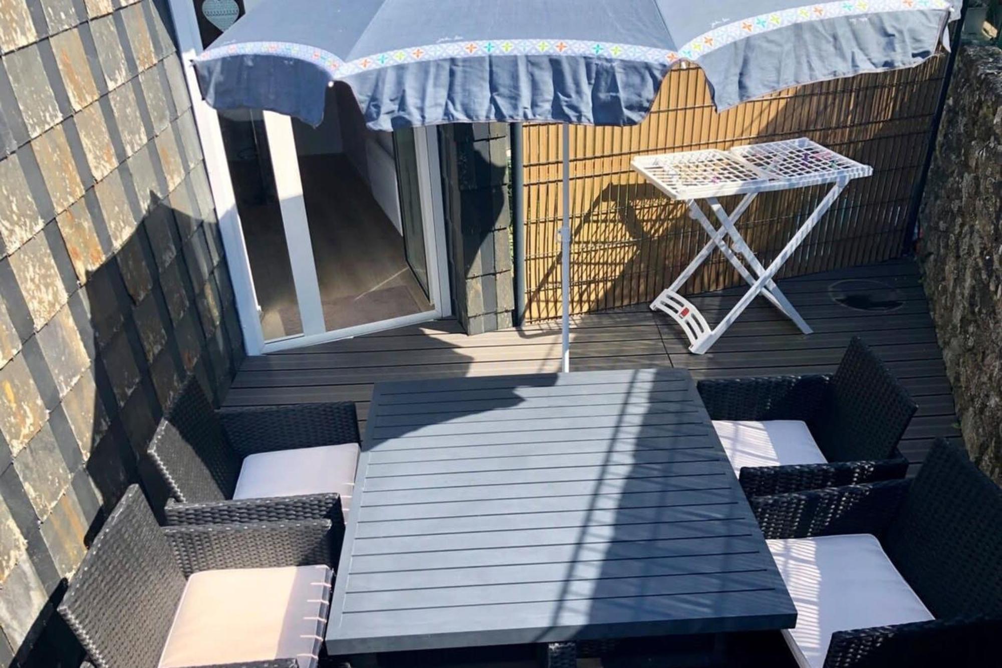 Jolie Maisonnette Cosy Bord De Mer Terrasse Guidel Kültér fotó